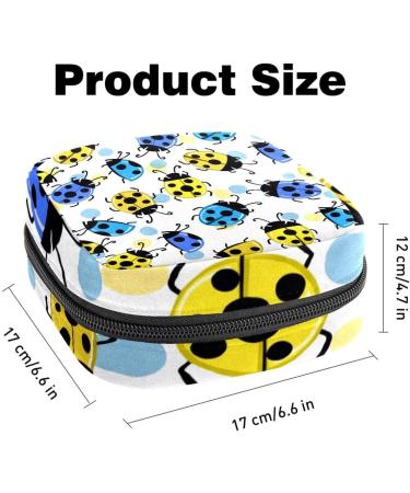 Buy Muooum Menstrual Artery Bag - Stylish Zipper Tampon Collector for Women & Girls (Blue Yellow Ladybug) - Buy Online on GoSupps.com