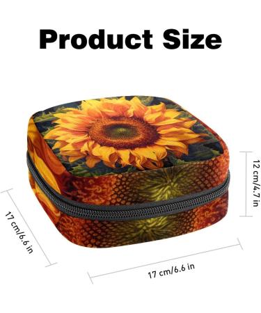Sunflower Women's Napkin Storage Bag | Portable Period Bag for Girls & Teens | Menstrual Cup Pocket & Breastfeeding Holder - Buy Online on GoSupps.com