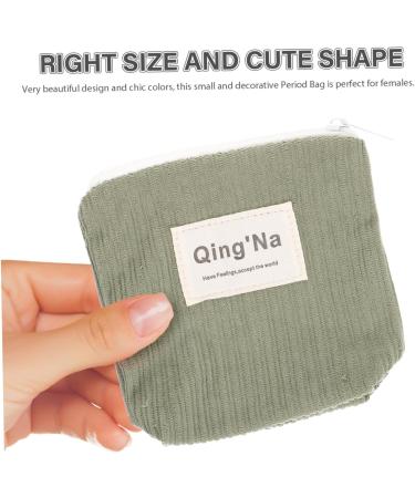 HAPINARY Sanitary Napkin Storage Bag - Vintage Handbags Organizer | Cotton Green Period Pouch & Holder for Outdoor Hygiene - Buy Online on GoSupps.com