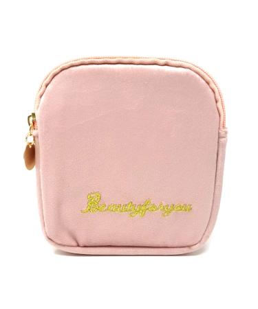 Honbay Classic Stylish Sanitary Napkin Bag Tampons Pouch Nursing Pad Holder Storage Organizer (Pink)