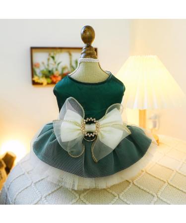 BT Bear Smally Disching Pups Rock Retro Loop Princess Dress Tutu for Cats & Small Dogs - Wedding & Party Outfit (Medium Green) - Buy Online on GoSupps.com