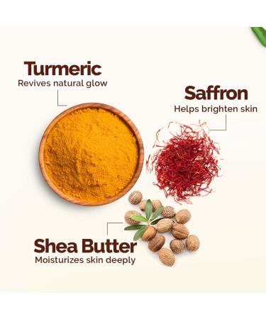 MAMAEARTH Ubtan Moisturizing Body Lotion with Turmeric & Saffron for Glowing Skin 400 ml | 48H Moisturization | Nourishes Dry Skin | 7in1 Total Care | 100% Natural Butter | Non-Greasy Smooth Skin - Buy Online on GoSupps.com