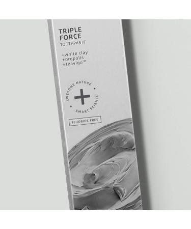 ECODENTA Triple Effect Toothpaste 100ml - Fluoride-Free with White Clay Propolis & Teavigo - Natural Oral Care for Healthy Teeth - Buy Online on GoSupps.com