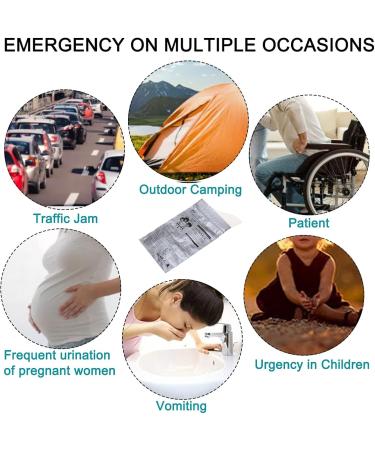 Disposable Urine Bag for Travel - Emergency Vomit & Pee Bag 600Cc - Unisex Feminine Products - Buy Online on GoSupps.com