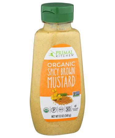 Primal Kitchen Spicy Brown Mustard 12 oz - Organic & Paleo-Friendly - Buy Online on GoSupps.com