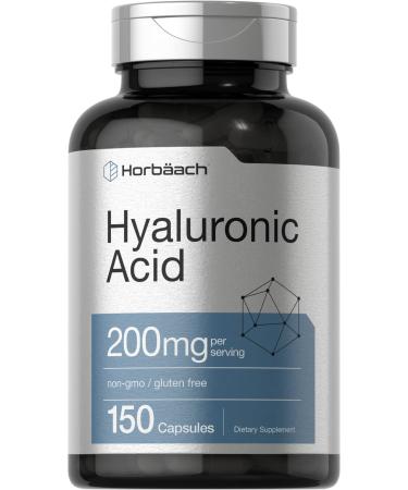 Hyaluronic Acid Capsules | 200 MG | 150 Count | Non-GMO and Gluten Free Supplement | by Horbaach