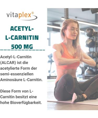 Vitamplex Acetyl L-Carnitine Capsules 500mg - High Dose Amino Acid Supplement - 90 Tablets for Enhanced Workout Performance - Premium Food Supplement - Buy Online on GoSupps.com