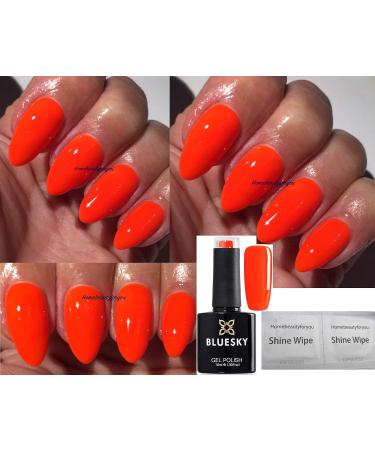 Bluesky Neon Orange Burlesque Neon 22 Nail Gel Polish UV LED Soak Off - Buy Online on GoSupps.com
