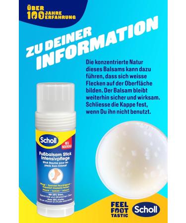 Scholl Intensive Nourishing Foot Balm Stick | Repair Dry Cracked Heels | 25% Urea Epsom Salt & Essential Oils for Healthy Feet - Buy Online on GoSupps.com