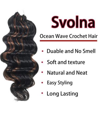 Ocean Wave Crochet Hair Pre Looped 9 Inch 7 Packs Deep Wave Short Curly Braiding Extensions, Synthetic Hair for Women - 9Inch (Pack of 7) - Buy Online on GoSupps.com