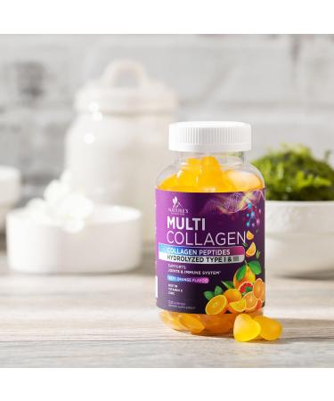 Collagen Gummies with Biotin - 2500mcg Hair Growth Skin & Nails Supplement - Hydrolyzed Peptides Type I & III Multi Collagen - Vitamin C & Zinc for Immune Support - Tasty Orange Flavor - 120 Gummies 120 Count (Pack of 1) - Buy Online on GoSupps.com