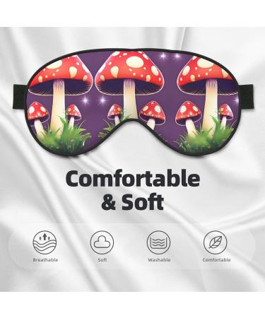 Magic Red Mushroom Print Eye Mask | Double-Sided Soft & Light Blocking | Enhance Sleep Quality - International Shipping Available - Buy Online on GoSupps.com