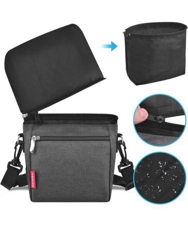 Buy Aemiao Dog Treats Bag - Magnetic Closure Removable Pocket & Feces Bag Dispenser - Gray | Multi-Functional Training Accessory - Buy Online on GoSupps.com