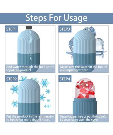 KOGITI Ice Roller Mold for Face & Eye Beauty | Facial Ice Roller for Puffiness Relief and Skin Care Tools | Ice Facial Cube in Blue - Buy Online on GoSupps.com