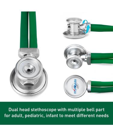HONSUN Dual Head Stethoscope - Sprague Rappaport for Doctors, Nurses & Students (Green) - Buy Online on GoSupps.com