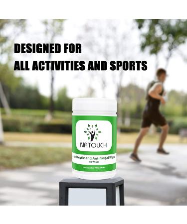 Natouch Body Wipes - Rinse Free Gym Wipes for Athletes Foot, Jock Itch, Ringworm - Ideal for Wrestling & Martial Arts - Buy Online on GoSupps.com
