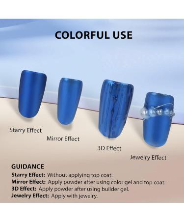 Buy Yiaxoyia Chrome Nail Powder - 16 Jars of Mirror Effect Metallic Pigment for Nail Art & Crafts - High-Quality Gel Powder for Stunning Nail Designs - Buy Online on GoSupps.com