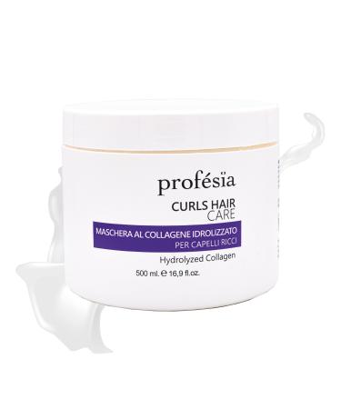 Hair Mask Curly Hair 500ml Styling Curly Hair Collagen Hydrolyzed Hair Mask Restructuring Defines and Gives Elasticity Curly Hair, Anti-Frizz, Curly Hair Products PROPHESY
