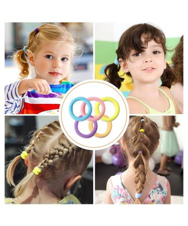 Hanyoushengvance Baby Hair Ties 120 PCS - Mini Seamless Toddler Hair Bands - Soft Elastic Hair Bands for Ponytails (5 Colors) - Buy Online on GoSupps.com