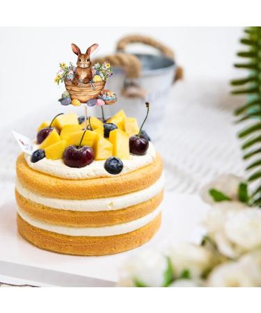 Cake Topper for Easter | Cake Topper Bunny Pick in Paper - Cupcake Picks in Bright Colors for Cupcakes Photo Wall Candy Box Photo Booth Background Generic - Buy Online on GoSupps.com