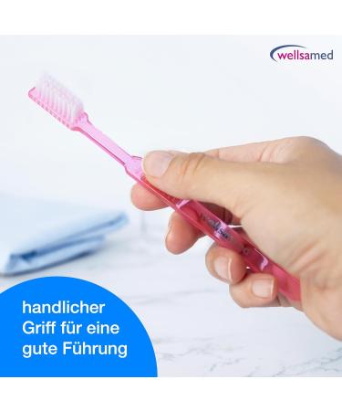 Wellsamed Wellsabrush Disposable Toothbrushes Impregnated with Toothpaste Pink Ideal for Travel and Travel - Pack of 100 - Buy Online on GoSupps.com
