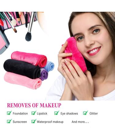 Makeup Remover Cloth Reusable Washable Microfiber Cleansing Towel Move Makeup Instantly Suitable for All Skin Types 5 Colour - Buy Online on GoSupps.com