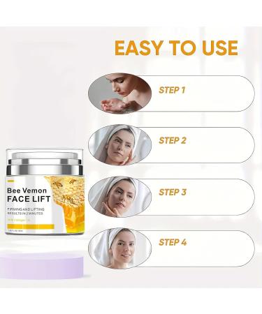 Krmspe Bee Venom Cream Bee Venom Face Lift Cream for Firming Moisturizing Lifting & Recovery Anti-Aging Moisturizer with Collagen for All Skin Type 1.85 FL.OZ - Buy Online on GoSupps.com