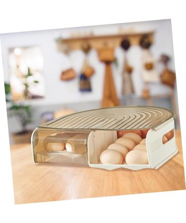 SHOWERORO Egg Carton Fridge Refrigerator Eggs Auto Rolling Egg Container Plastic Egg Tray Household Crisper As Shown 1 31X30X9.5cm - Buy Online on GoSupps.com