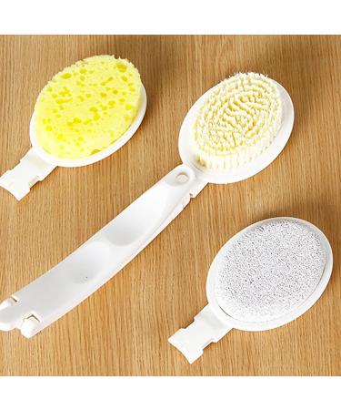 Mintata Foldable Long Handle Body Shower Brush - Exfoliating Back Scrubber for Men and Women - Buy Online on GoSupps.com