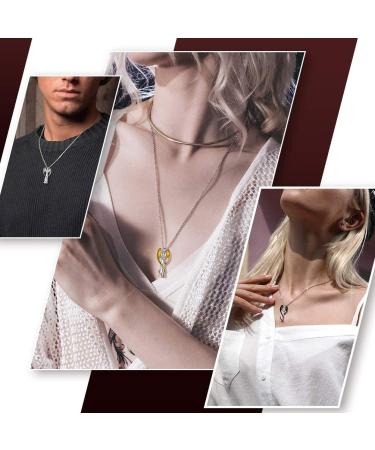 Personalized Prosteel Urn Chain Necklace - Memorial Ash Pendant with Cross/Maria/Life Tree - 18k Gilded Stainless Steel - 55cm/50cm Chain - Buy Online on GoSupps.com