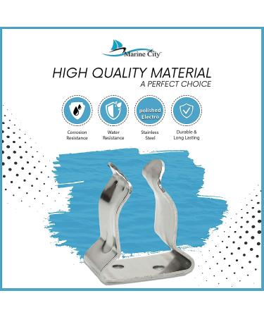MARINE CITY Stainless Steel General Purpose Storage Clips (2 Pcs) 1-1/8 to 1-1/2 - Boat, Ship, Marine Spring Clamp Holders - Buy Online on GoSupps.com