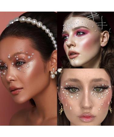 YOSOMK 2 Boxes Nail Art Pearls - White Pink Half Round Charms for Women Nail Decorations | Mixed Sizes 1.5mm-5mm Nail Accessories - Buy Online on GoSupps.com