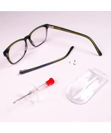 Apex Glasses Repair Kit with Screwdriver, Screws, Magnifying Glass, Screw Guide & Storage Pouch - Universal Eyeglass Repair for Reading Glasses & Sunglasses - Buy Online on GoSupps.com