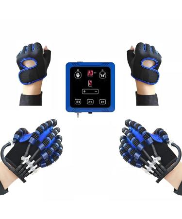 1 Pair Rehabilitation Robot Gloves Stroke Hemiplegia Arthriti Patient Physical Rehabilitation Therapy Finger Function Workout Recovery Device(Size:L Code Color:Both) L code both
