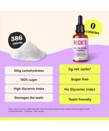 Nutri Nick Vanilla Stevia Drops 50 ML (order 10 for trade outer) - Buy Online on GoSupps.com