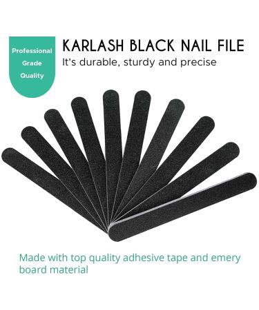 Karlash 10 PCS Professional Double Sided Nail Files - 100/180 Grit Emery Board for Gel Manicure & Pedicure - Buy Online on GoSupps.com