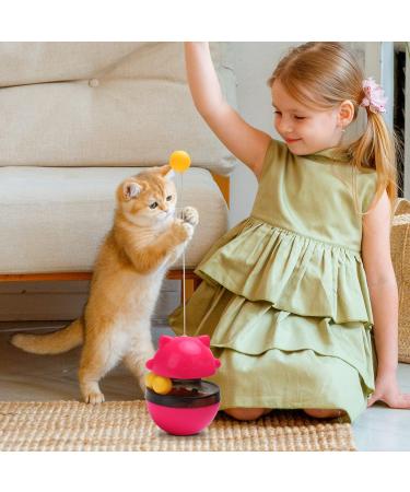 Interactive 3-in-1 Cat Toys | Red Cat Food Dispenser & Spring Toy for Slow Feeding & Training - Buy Online on GoSupps.com