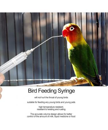 Cocoarm Parrot Feeding Syringe - 20ml Plastic & Stainless Steel - Handheld Bird Feeding Tool - Precise Control & Heat-Resistant Injection Tube - Buy Online on GoSupps.com