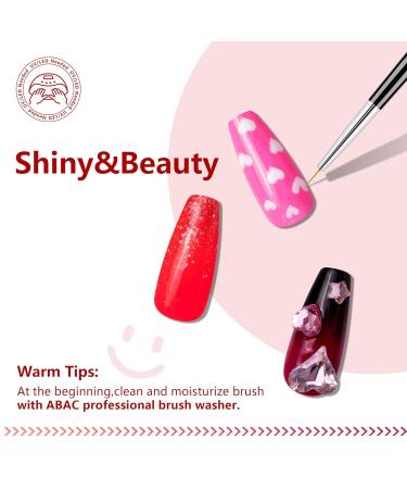 ABAC Solid Gel Polish Set - 24 Colors Hema-Free Glitter & Burgundy Red Nail Kit Double-Ended Brush Soak Off LED Manicure DIY Home Beauty - Buy Online on GoSupps.com