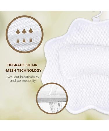 5D Air Mesh Bathtub Pillow | Non-Slip with 4 Suction Cups | Head, Neck, and Shoulder Support - Buy Online on GoSupps.com