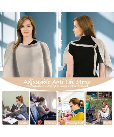 Cotton Breastfeeding Coverall with Towel - Beige | Soft & Breathable Nursing Cover for Moms | Multi-Use Stroller & Outdoor Cover - Buy Online on GoSupps.com