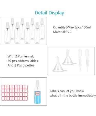 Airsmall 100ml Leak-Proof Travel Spray Bottle - Atomizer for Cosmetics Disinfection & More | Includes Funnel & Pipette - Buy Online on GoSupps.com