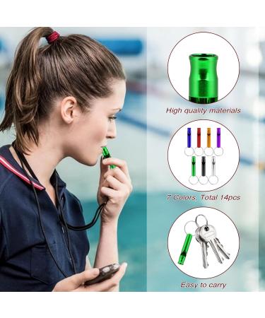 14 Piece Aluminum Survival Whistle Set - Emergency Signal Pipe for Camping Hiking & Dog Training - Buy Online on GoSupps.com