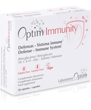 Optim Immunity Booster for Children and Adults - Zinc Multivitamin Vitamin C Vitamin D Selenium & Beta Glucan - Strengthens Immune Defenses - 30 Capsules - Buy Online on GoSupps.com