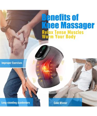 MOAJAZA 2PCS Cordless Heated Knee Brace Shoulder Wrap - 3-in-1 Heating Shoulder Pads with Vibration - Adjustable Modes - Heating Pad for Knee Elbow Shoulder - Pack of 2 - Buy Online on GoSupps.com