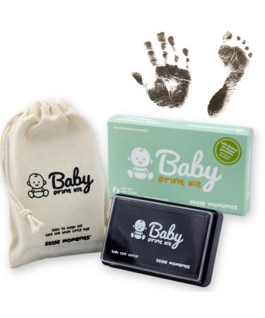 Baby Footprint Kit & Handprint Kit - Baby Safe Black Ink Pad - Capture Your Baby's Cute Hands and feet with Our Baby Hand and Footprint kit with Lifetime inkpad Guarantee