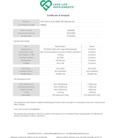 Essential Amino Acids Supplement - 9 EAA's including 3 BCAA's for Muscle Growth | 300 Tablets | Vegan Friendly - Buy Online on GoSupps.com