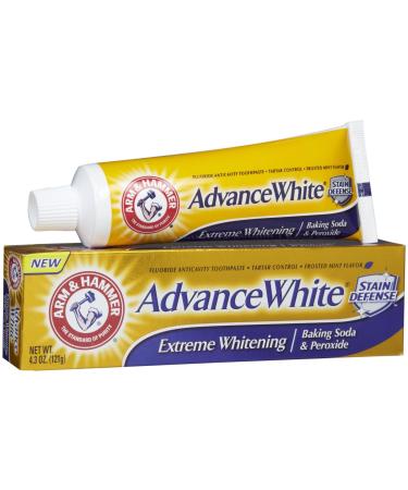 A&H Adv White Bs/Px Size 4.3z Arm & Hammer Advanced White Toothpaste Dental Bkng Soda & Peroxide Frsh MNT