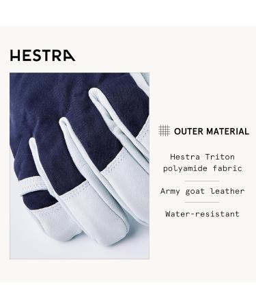 Hestra Army Leather Ski Gloves Cuff - Premium Blue Skiing Gear | International Shipping - Buy Online on GoSupps.com