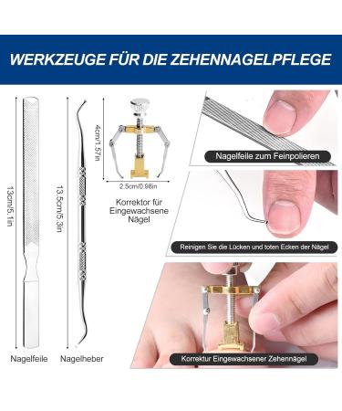 6-Piece Professional Foot Nail Pliers Set | Super-Sharp Stainless Steel Toenail Scissors for Thick & Ingrown Nails | Pedicure Tools for Seniors | Fight Nail Fungus & Paronychia - Buy Online on GoSupps.com